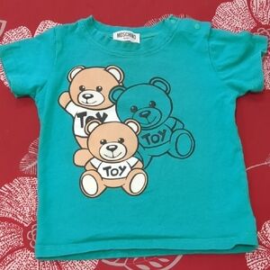 Moschino Teal Teddy Bear T-Shirt Size 2Y Great Condition.
